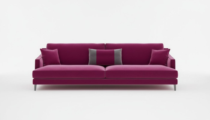 Rosa Dreisitzer Moderne Couch Wohnzimmer Sofas Stilmöbel Luxus Design