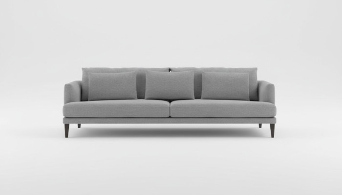 Moderner Grauer Sofa Dreisitzer Sitzmöbel Designer Luxus Couchen Wohnmöbel