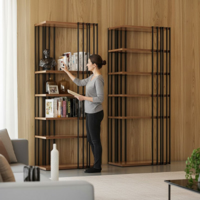 Bücherregal Luxus Schrank Moderne Wohnzimmer Wohnwand Abstellregale Neu