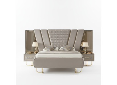 Luxus Schlafzimmer Nachttisch Betten Bett 3tlg. Komplett Set Design Einrichtung