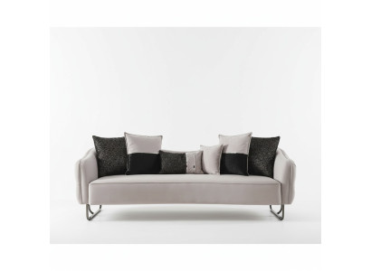 Sofa 3 Sitzer beige Sofa Stil Luxus Wohnzimmer modernes Design Polsterstoff neu