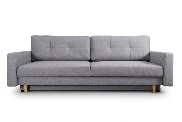 Sofa 3 Sitzer Grau Sofas Stil Luxus Wohnzimmer Modern Design Polster Stoff Neu