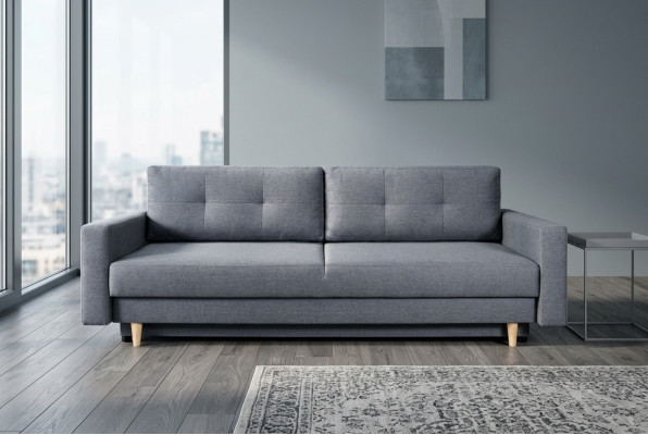 Stil, Strenge und Komfort sind die Hauptvorteile dieses komfortablen und praktischen ausziehbaren 3-Sitzer-Sofas 