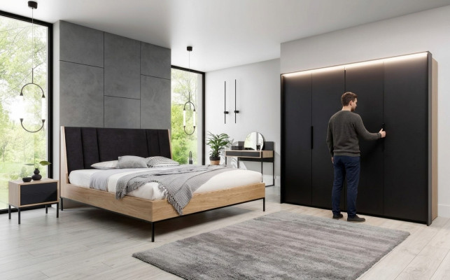 Kleiderschrank Schwarz Luxus Holz Schlafzimmer Elegantes Schrank Design Modern