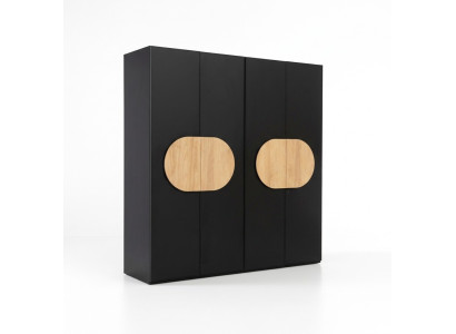 Kleiderschrank Grau Luxus Holz Schlafzimmer Schrank Design Garderobenschrank