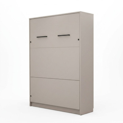 Bett mit Schreibtisch Grau Schlafzimmer Elegantes Design Modern Möbel Luxus Neu