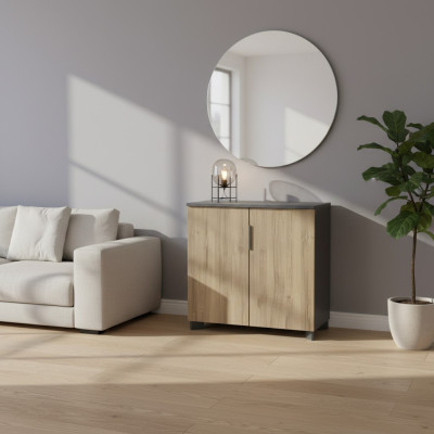 Luxus Braunes Sideboard Büromöbel Holz Designer Einrichtung Kommode