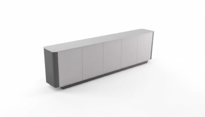 Sideboard Dokumenten Modern Kommode Schrank Holz Büroschrank Grau