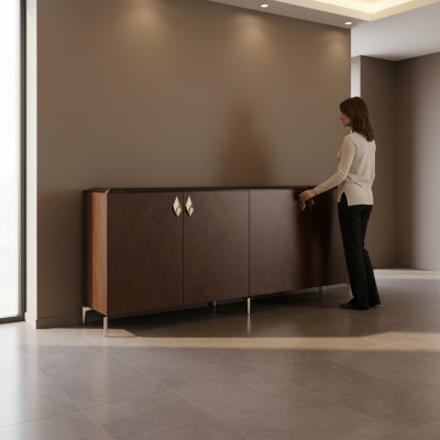 Sideboard Moderner Schrank Anrichte Büromöbel Holz Metall Möbel Luxus