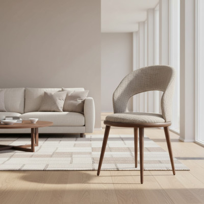 Esszimmer Stühl Holz Textil Luxus Polster Möbel Stil Modern grau