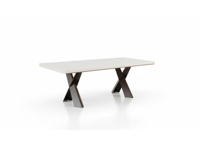 Esszimmer Esstisch Tisch Metall Stil Modern Design Möbel Luxus neu Weiß