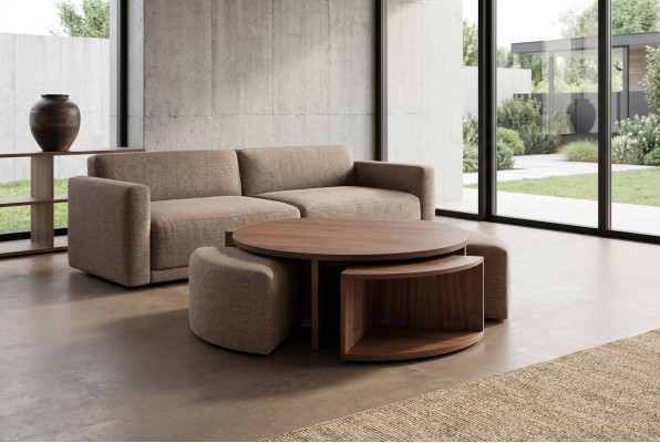 Couchtisch Kaffeetisch Wohnzimmer braun Luxus Design Holztische Tisch