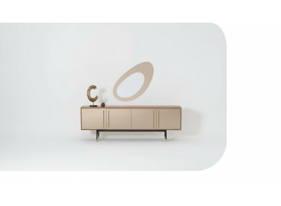 Wohnzimmer Spiegel Anrichte Schrank Edle Design Holz 2tlg. neu Luxus