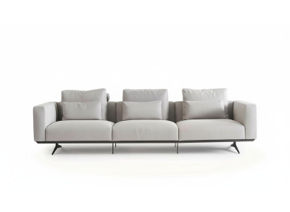 Wohnzimmer Design Sofagarnitur 4-Sitzer Couch Weiß Polstersofa Neu