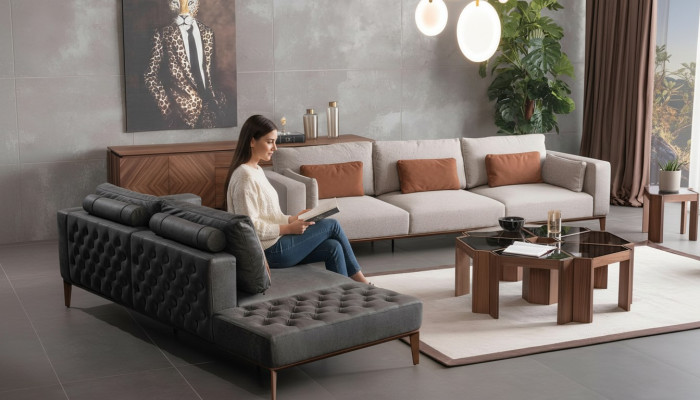 Wohnzimmer Sofagarnitur 4+3 Set Design Sofa Polster Modern Neu Luxus