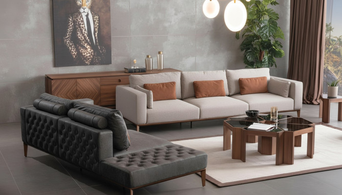 Wohnzimmer Sofagarnitur 4+3 Set Design Sofa Polster Modern Neu Luxus