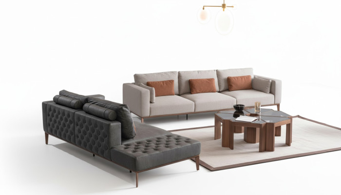 Wohnzimmer Sofagarnitur 4+3 Set Design Sofa Polster Modern Neu Luxus