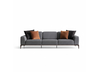 Sofa 4 Sitzer Farbe Grau Wohnzimmer Design Stil Möbel Moderne neu