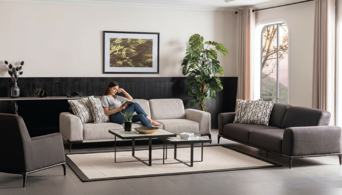 Wohnzimmer Sofagarnitur 4 3 1 Sitzer Garnitur Stoff Sofa Sessel Luxus