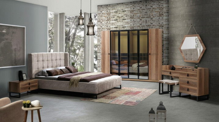 Elegantes Schlafzimmermöbel-Set im minimalistischen italienischen Design