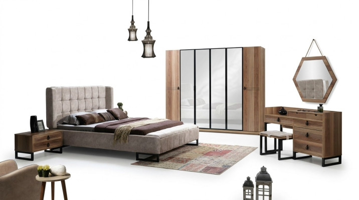 Elegantes Schlafzimmermöbel-Set im minimalistischen italienischen Design