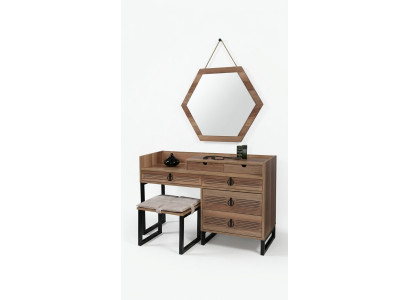 Schlafzimmer Spiegel Kommode Holz Modernes Design Luxus braun neu