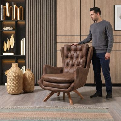 Wohnzimmer Sessel Design Couch Sitzer Kunstleder  Polster Luxus