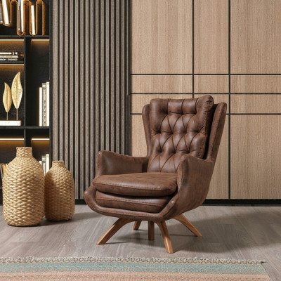 Wohnzimmer Sessel Design Couch Sitzer Kunstleder  Polster Luxus