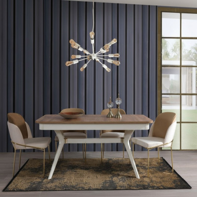 Komplett Set Esstisch 4x Stühle Esszimmer Set Ess Gruppe Holz 5tlg