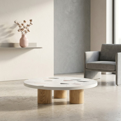 Couchtisch Luxus Design Weiß Holz Tisch Kaffee Beistell Wohnzimmer Neu