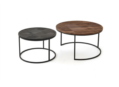 Modern Tische Designer Luxus Beistelltisch Neu Couchtische Tisch 2 tlg. Braun