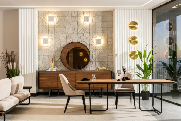 Esstisch 4x Stühle Esszimmer Set Essgruppe Modern Sideboard Garnitur