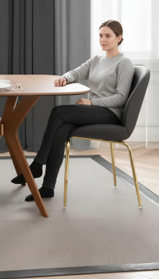 Ein unvergleichlicher Stuhl aus hochwertigem Material und Edelstahl für das Esszimmer