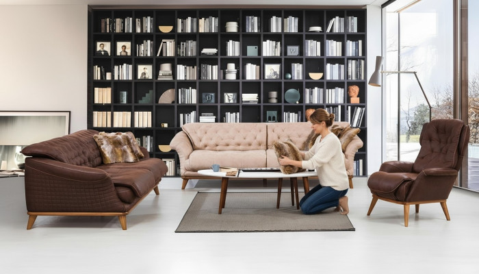 Sofa Couch Möbel Sofagarnitur Set Sitzgruppe 3+3+1 Couchen Sofas Stoff Textil