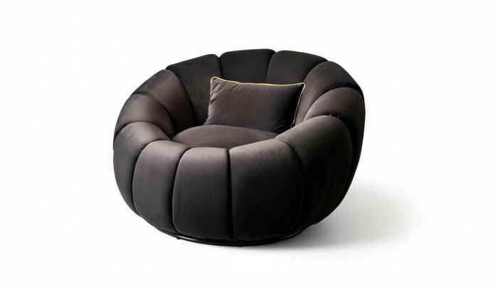Sessel Farbe schwarz bequem mittelweich Luxuriös für Wohnzimmer Relax Club