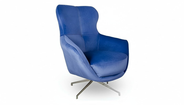 Sessel Farbe Blau bequem mittelweich Luxuriös für Wohnzimmer Relax Club