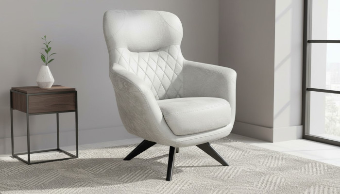Sessel farbe Weiß bequem mittelweich Luxuriös fürs Wohnzimmer Neu