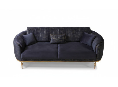 Luxus Sofa 3 Sitzer Wohnzimmer Blau Modernes Sofa Dreisitzer Möbel