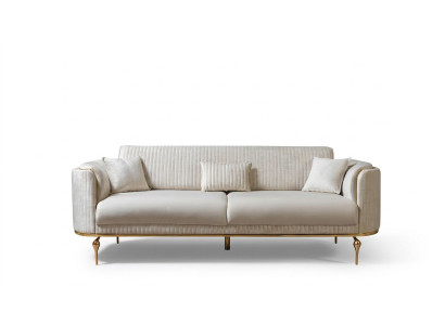 Modernes Wohnzimmer Sofa Luxus weiß Sofas Gepolstert Sitz 3 Sitzer