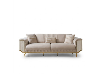 Luxus 3 Sitzer Sofa Wohnzimmer Blau Sofas Design Modern Couch Möbel