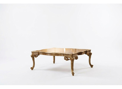 Barock Rokoko Gold Massivholz Couchtisch für das Wohnzimmer