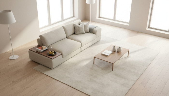 Sofa Couch Luxus Wohnzimmer Design 260cm Big Sofas 3 Sitzer Grau Neu