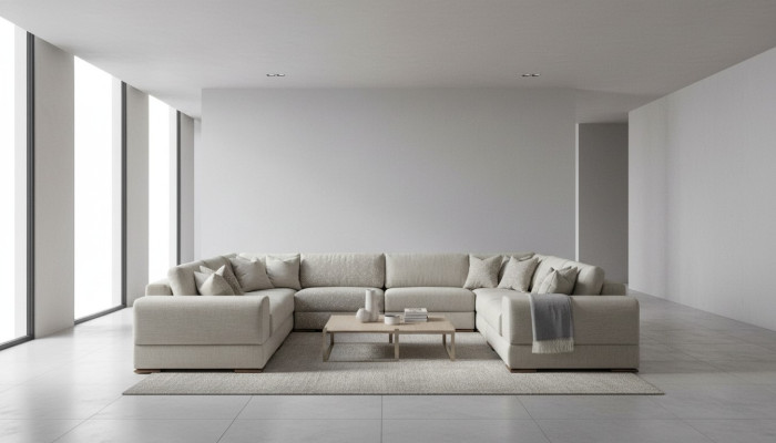 Sofa U Form Modern Design Luxus Wohnzimmer Big Grau Ecksofa Neu