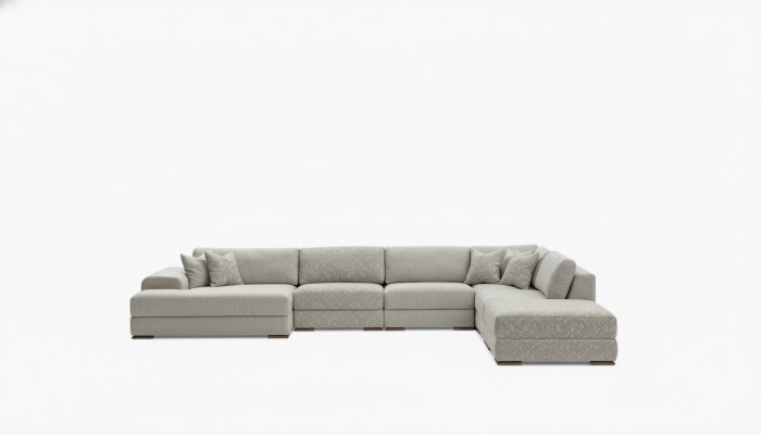 Ecksofa Wohnlandschaft Stoff Big Sofa Couch U Form Polstersofa 150x425x290