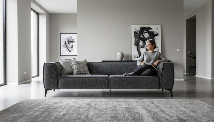 Sofa Couch Möbel Wohnzimmer Polstersofa 3 Sitzer Stil Modern 240cm