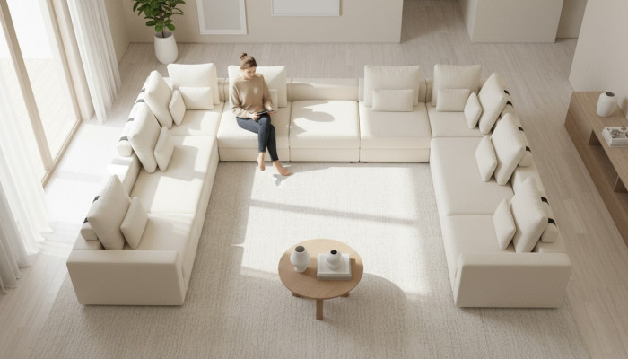 Ecksofa L Form Wohnzimmer Couch Textil Möbel Design Modern Polstersofa