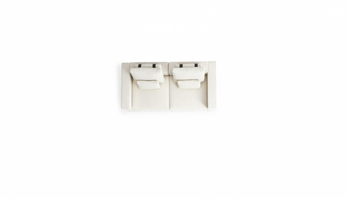 Weißes Polstersofa Moderne Couch Dreisitzer Textilöbel Holzgestell Neu