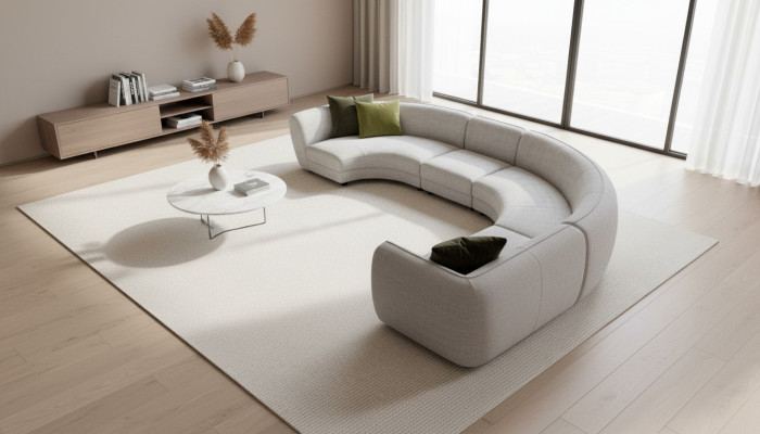 Halbrundes U-Form Sofa Ecksofa Wohnlandschaft Möbel Designer Eckcouchen