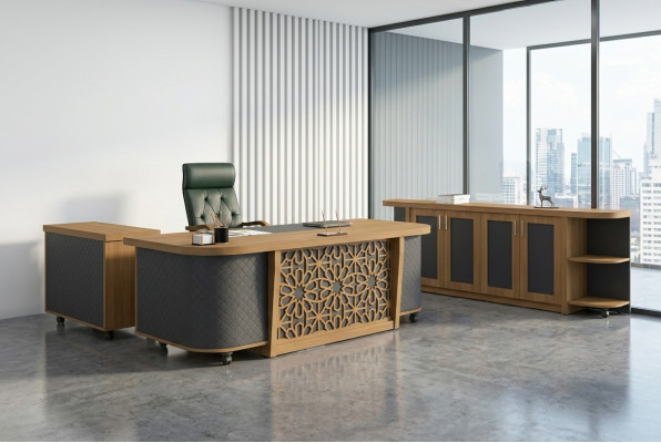 Komplette Büromöbel Tisch Arbeitszimmer Möbel Designer Set Schreibtisch