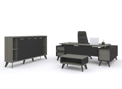Arbeitszimmer Büro Möbel Schreibtisch Couchtisch Aktenschrank 3tlg Set
